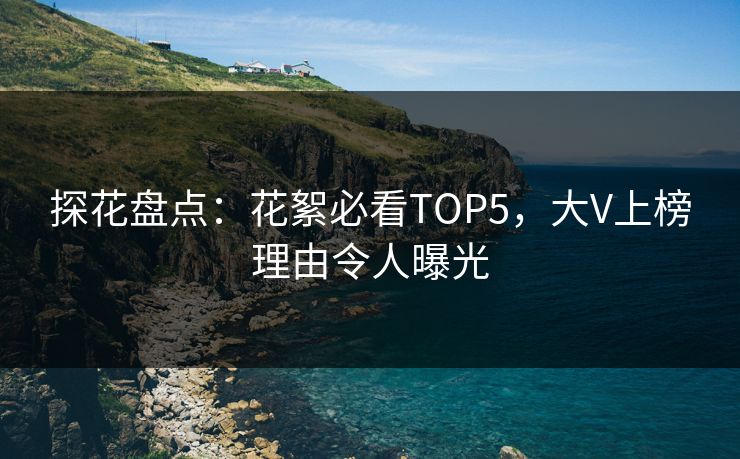 探花盘点：花絮必看TOP5，大V上榜理由令人曝光