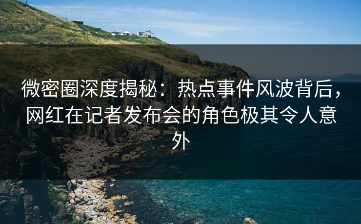微密圈深度揭秘：热点事件风波背后，网红在记者发布会的角色极其令人意外